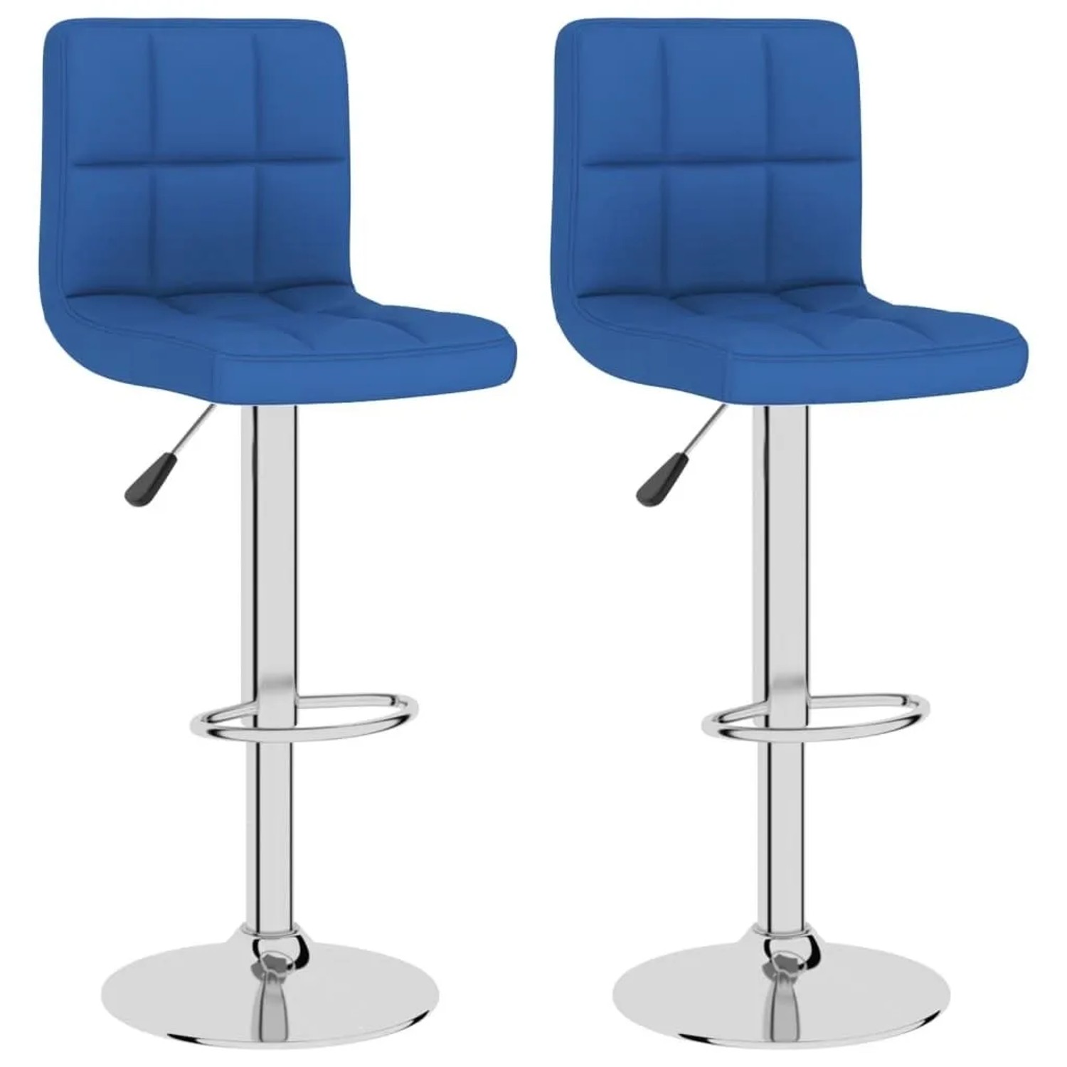 vidaXL Barhocker 2 Stk Blau Stoff 334243