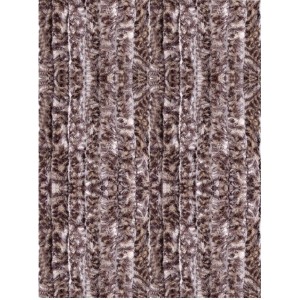 Flauschvorhang in meliertem Beige-Braun, 90x220 cm. Weiche, dichte Chenille-Stränge als dekorativer Fenstervorhang.