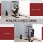HOMCOM Kraftturm Dip-Station, schwarz, mit verstellbarem Sitz für vielseitiges Training.
