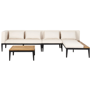 Beliani Lounge Set BRACCIANO Hellbeige