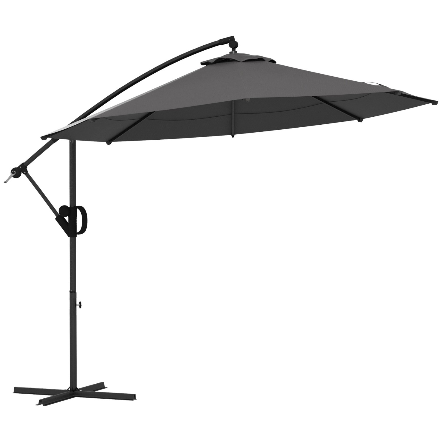 Thumbnail - Outsunny Gartenschirm Metall Polyester Grau 293L x 293B x 260H cm