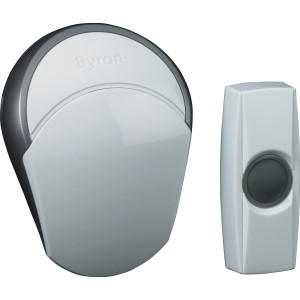 Smartwares Byron BY502E Funk Türklingel Set mit Klingeltaster und Empfänger.