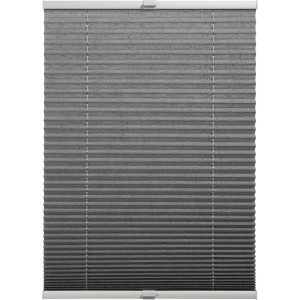 Graues Schöner Wohnen Plissee Milla, 60x130 cm, für Fenster, blickdicht und lichtdurchlässig.
