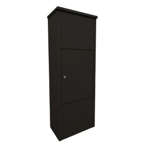Relaxdays Paketbox Eisen Schwarz Abschließbar Mit 4 Schlüsseln 105 cm x 38 cm x 23 cm 11,9 kg