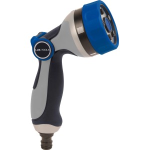 Multifunktionsbrause mit 5 Strahlvarianten für die Gartenbewässerung.