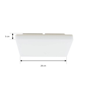 PRIOS LED Deckenlampe mit Sensor Artin 9978114 Bewegungsmelder Modern in Weiß 1-flammig Badezimmerleuchte