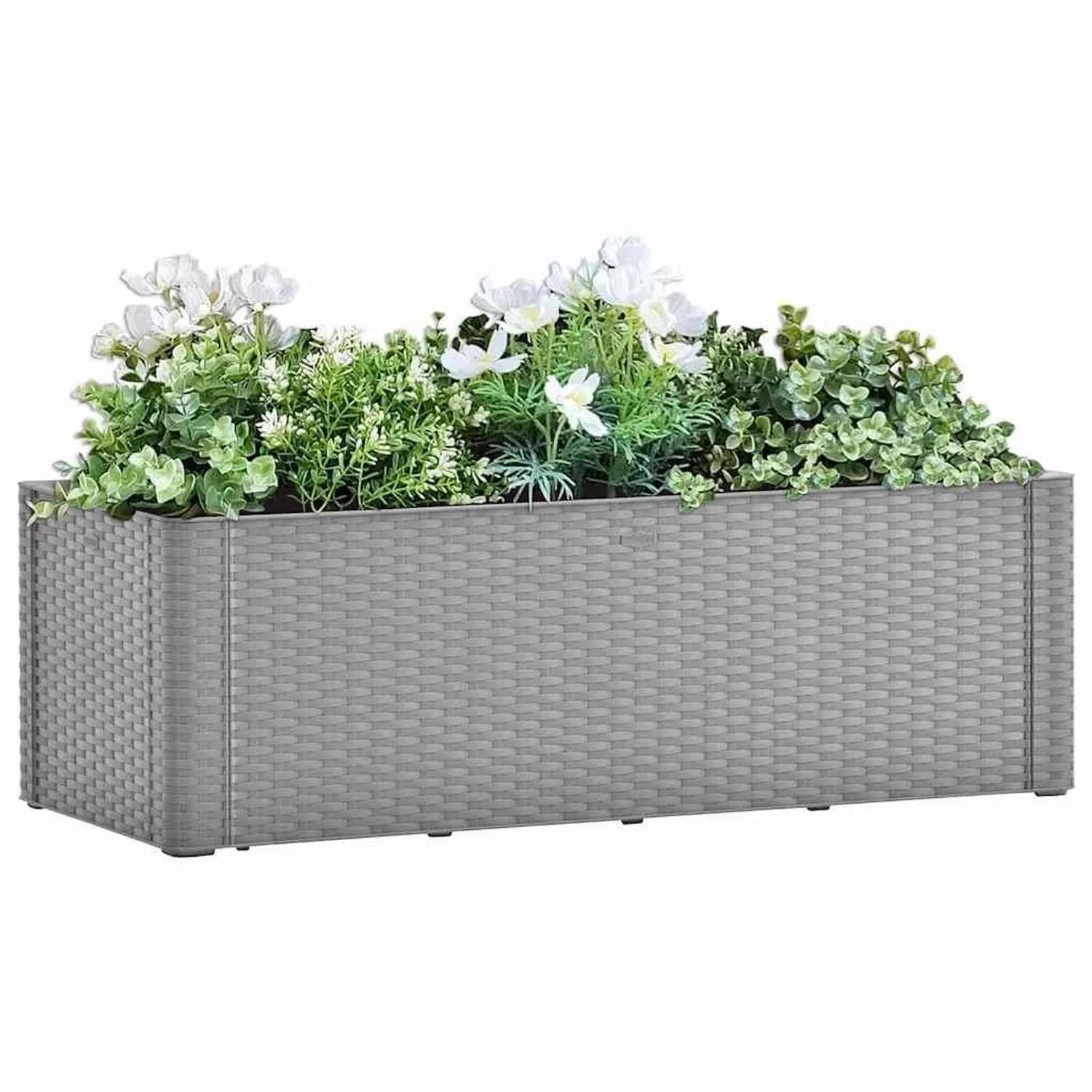Furnicato Garten-hochbeet Mit Selbstbewässerungssystem Grau 100x43x33 Cm