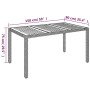 vidaXL Garten-Esstisch, grau, Poly Rattan, 150x90x75cm, Teil der 7-tlg. Essgruppe.