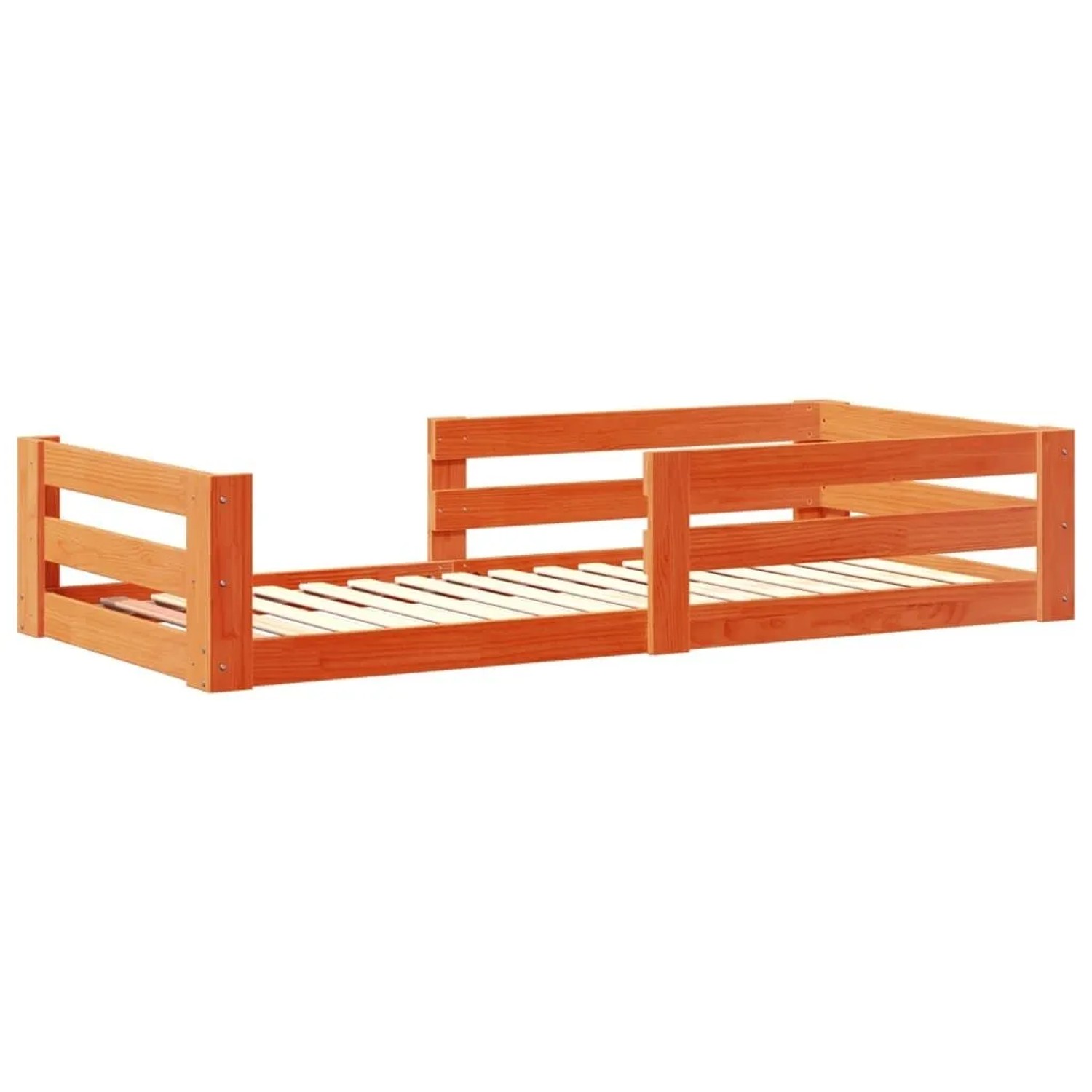 vidaXL Massivholzbett ohne Matratze Wachsbraun 80x200 cm Kiefernholz 855680 günstig online kaufen