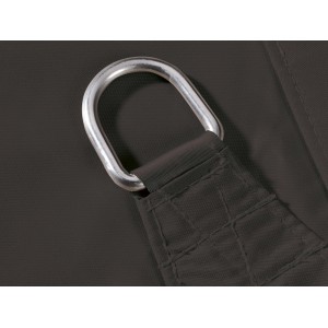 Detailaufnahme Sonnensegel NeptunBeach, 360x360 cm, Quadrat, Anthrazit, mit Befestigungsöse.