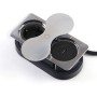 SOTECH Doppel Einbausteckdose Eckig Edelstahloptik Gebürstet mit Schuko USB
