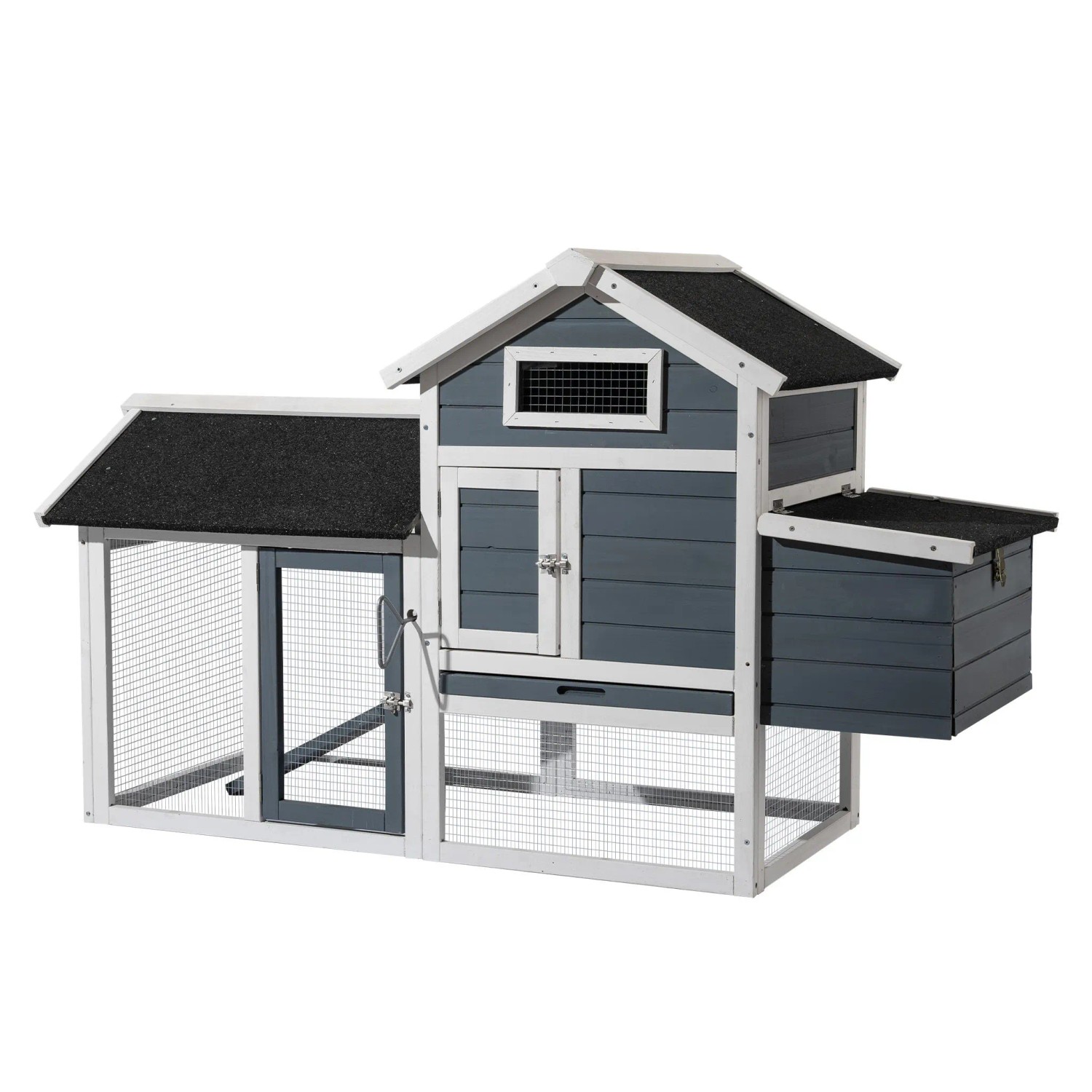 Wiltec Hühnerstall 1520X520X920Mm Tannenholz Hühnerhaus Freilauf Kotwanne Huhn
