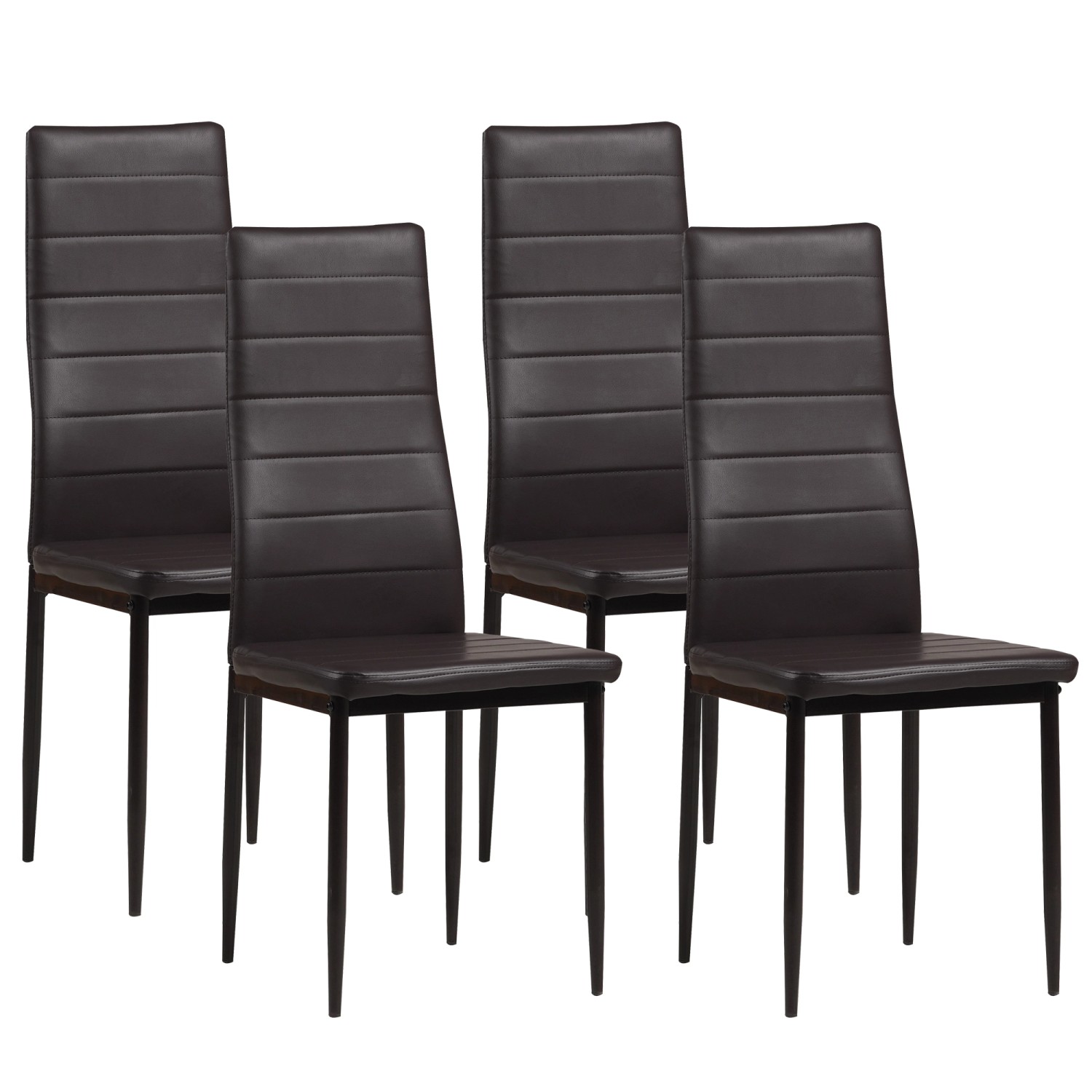 Albatros Esszimmerstühle MILANO 4er Set Braun