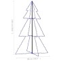 vidaXL Weihnachtskegelbaum, 150cm, mit 200 blauen LEDs für Innen & Außen.