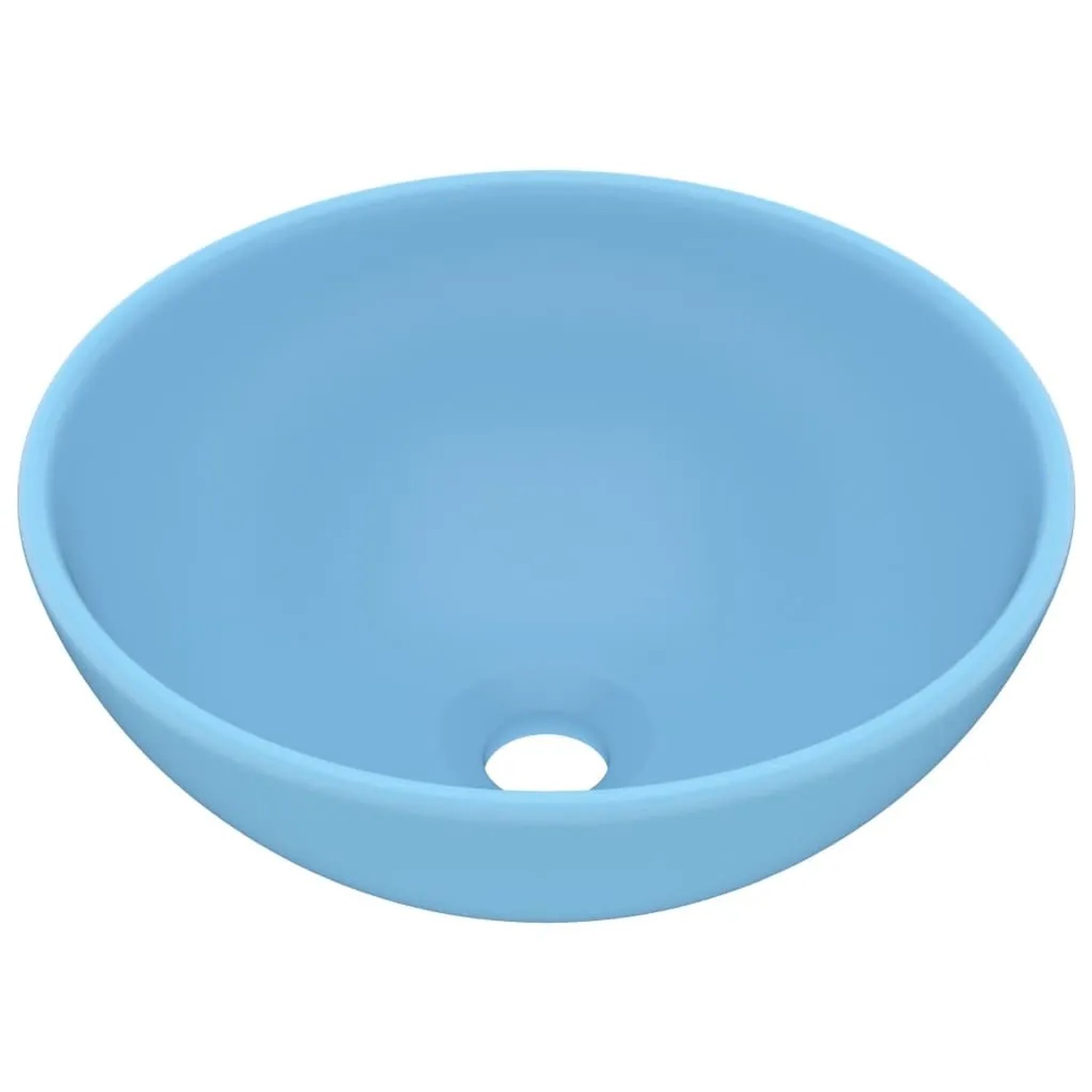 vidaXL Luxus-Waschbecken Rund Matt Hellblau 32,5x14 cm Keramik 146967 günstig online kaufen