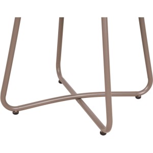 Detailansicht: Garden Pleasure Beistelltisch Valeria, 44x40x40 cm, Taupe, Stahlgestell.