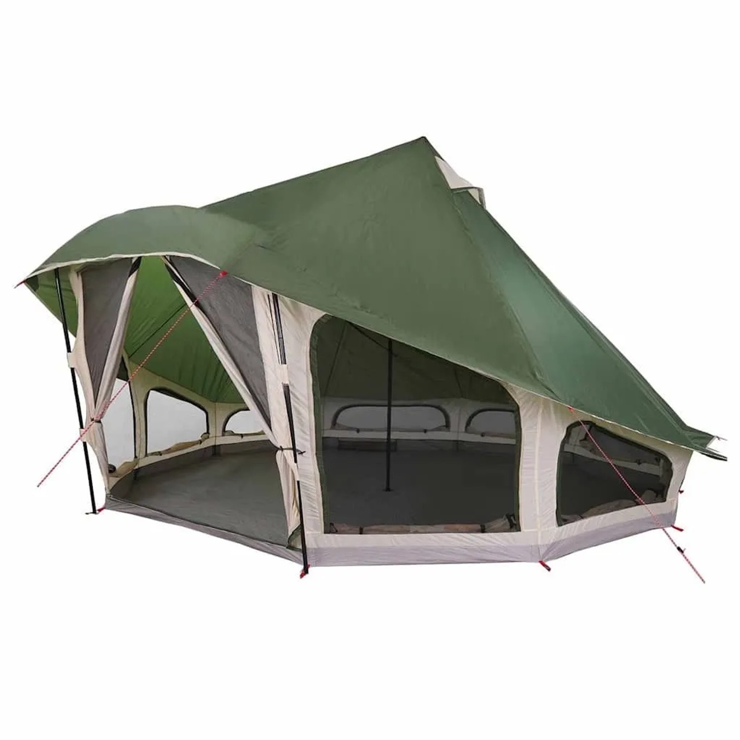 vidaXL Familien-Tipi-Zelt mit Dach Grün 508 x 470 x 300 cm 42000966