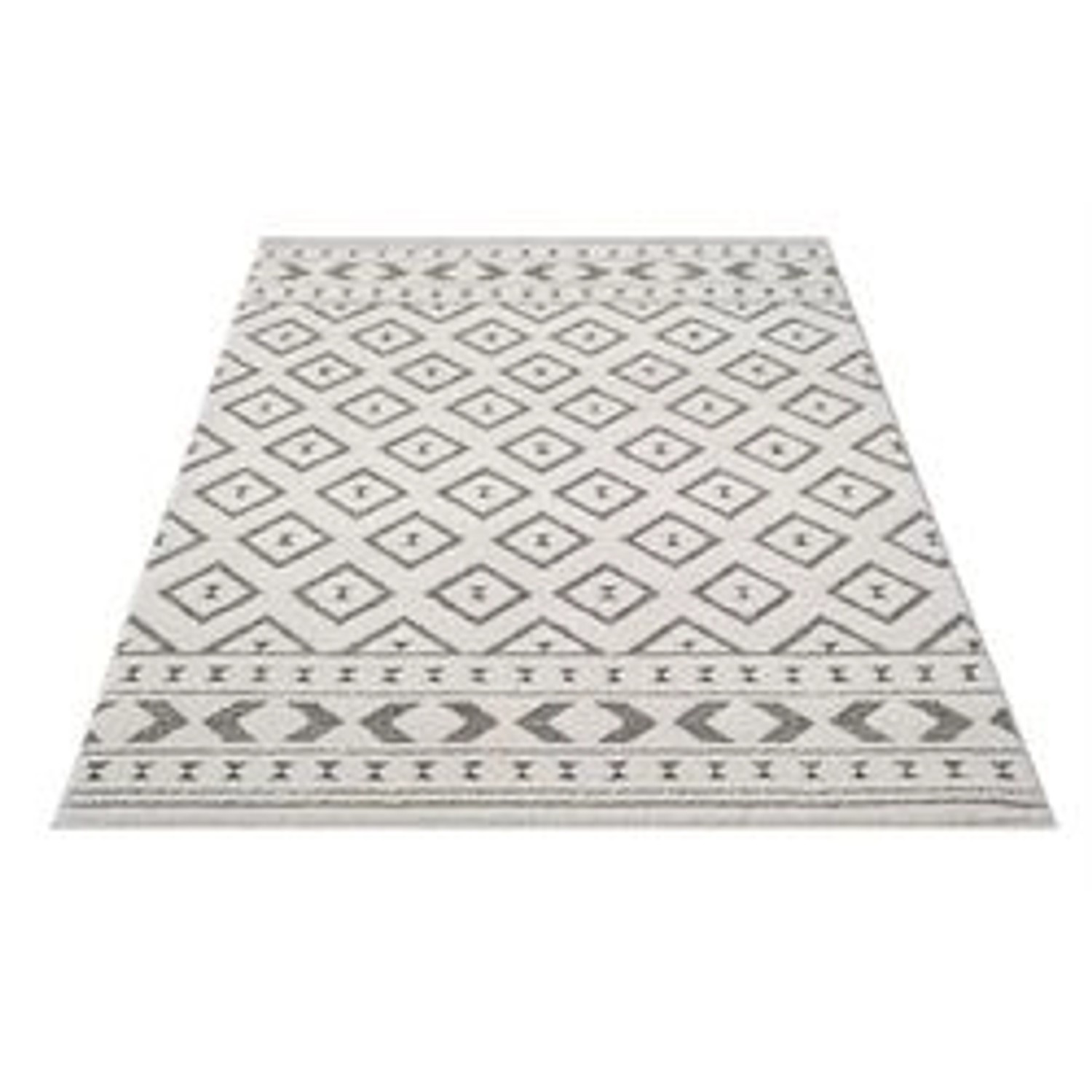 payé Teppich Ello 9999 Boho Flachflor 160x230 cm Grau günstig online kaufen