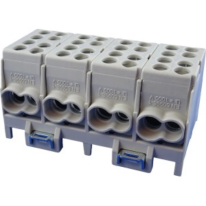 Pollmann Hauptleitungs-Abzweigklemme, 4-polig, fingersicher, für Kabel bis 25mm².