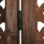 Detailaufnahme: Brauner MCW Paravent mit Ornamenten und Scharnier. Raumteiler für Deko & Wohnaccessoires.