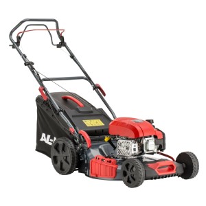 Al-Ko Benzin-Rasenmäher 4.66 P-D Easy mit Fangkorb, rot/schwarz. Ideal für mittelgroße Gärten.