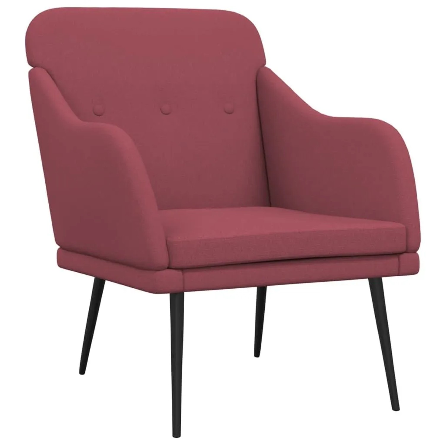 vidaXL Sessel Weinrot 63x76x80 cm Stoff 351477