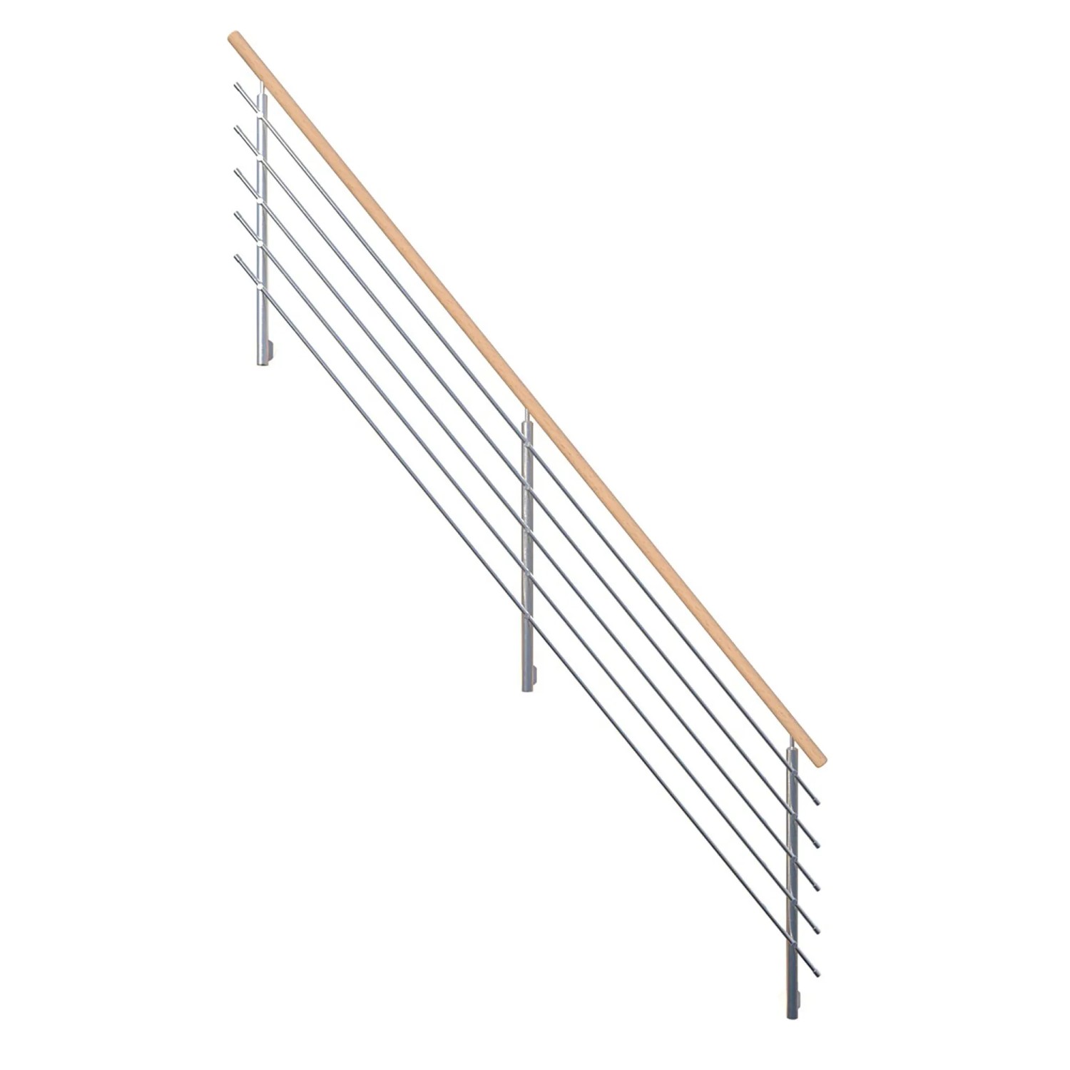 StarWood Design-Geländer-Edelstahl Rundhandlauf Buche FSC® günstig online kaufen