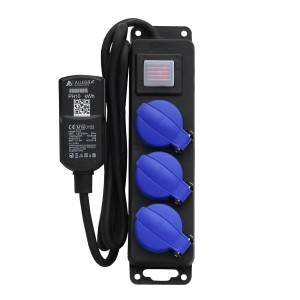 ALLEGRA MID Stromzähler PH10 mit 3 Fach Profi Verteilersteckdosenleiste