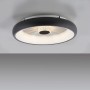 Schwarze LED-Deckenleuchte Vertigo (Ø 46,5 cm) mit Kristalleffekt für Wohnräume.