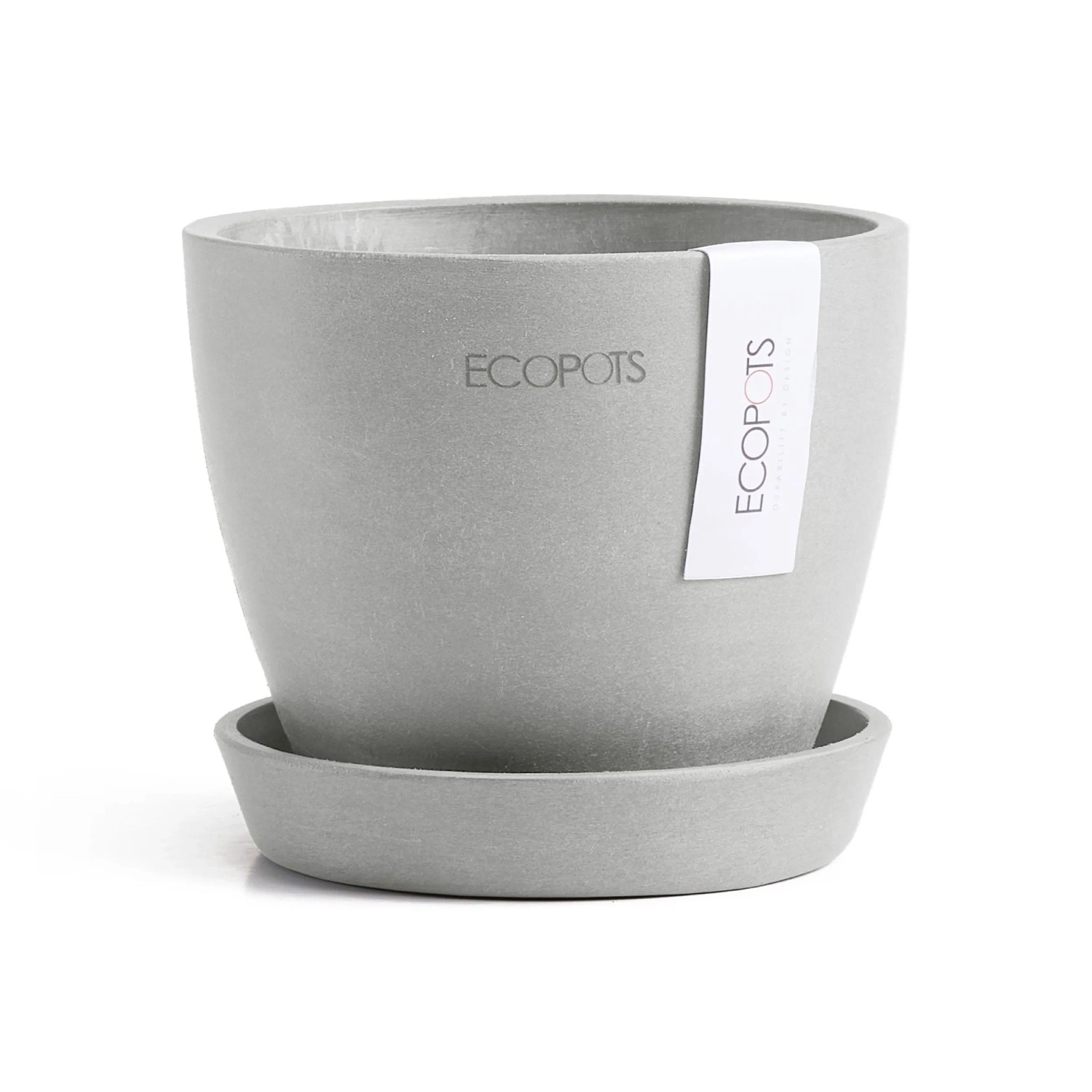Ecopots Pflanztopf Antwerp Mini Weißgrau 11,5 cm x 10,1 cm günstig online kaufen