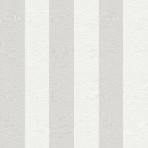 Tadessi Vliestapete Romeo: Streifentapete in Grau und Weiß für ein modernes Wanddesign.
