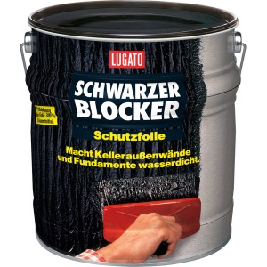 Eimer Bitumen Streichabdichtung „Schwarzer Blocker“ 10 l für Kellerabdichtung.