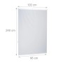 Relaxdays Duschrollo PVC Weiß Wasserabweisend 100 cm x 240 cm 0,7 kg_4