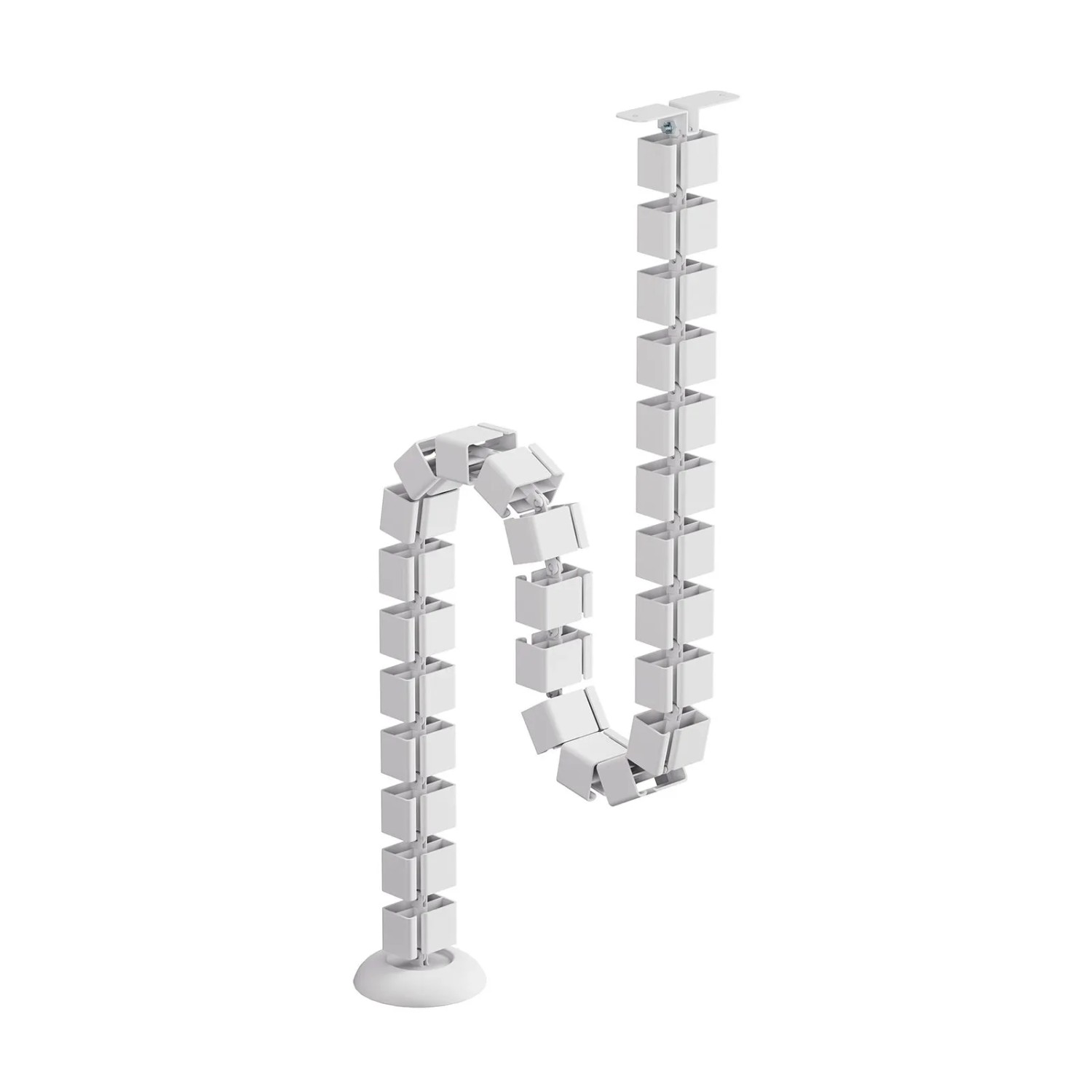 SOTECH CAVO Kabelführung Senkrecht Weiß mit 27 Segmenten für Schreibtischhöhen Bis 1300 mm Ideal für Höhenverstellbare Tischgestelle