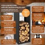 BLACK OAK Kaminholzregal YELLOWSTONE aus Stahl, pulverbeschichtet, für Kaminholz im Innenbereich.