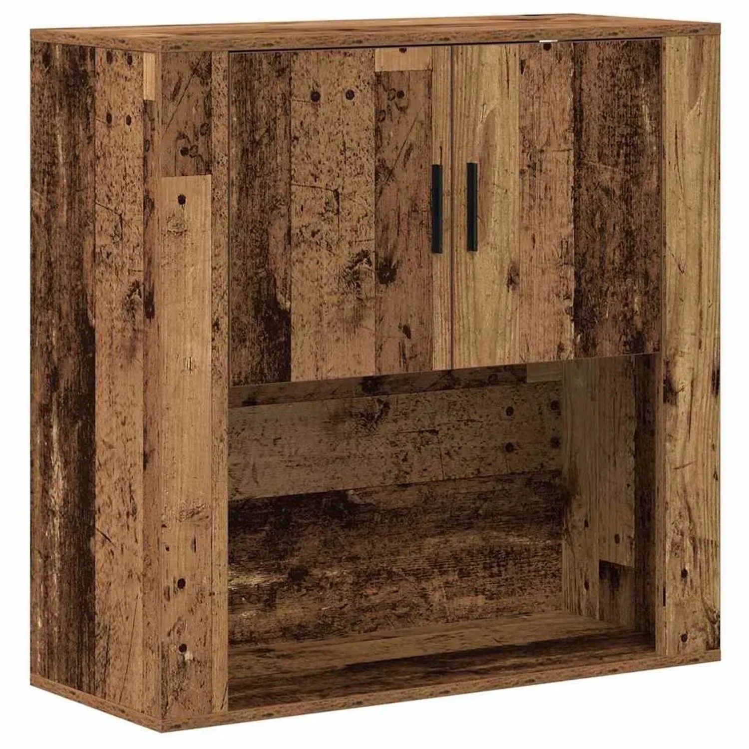 vidaXL Wandschrank mit Regal Altholz 80 x 33 x 80 cm Holzwerkstoff 862114 günstig online kaufen