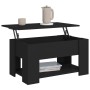 Schwarzer vidaXL Couchtisch (79x49x41 cm) mit höhenverstellbarer Platte und Stauraum.