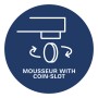 Symbol: Grohe Spültischarmatur Mousseur mit Münzschlitz zur werkzeuglosen Montage.