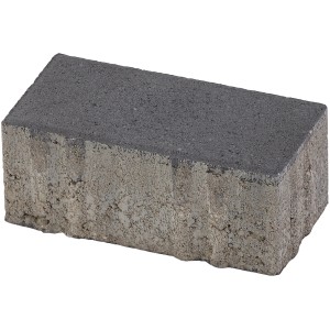 Rechteckiger Pflasterstein aus Beton in Anthrazit, 20x10x8 cm, für Gartenwege und Einfahrten.
