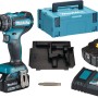 Makita Akku-Schlagbohrschrauber DHP485RTJ Set mit Akkus, Ladegerät und Koffer.
