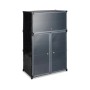 Relaxdays Schuhschrank Kunststoff Schwarz 6 Fächer 94 cm x 61,5 cm x 31,5 cm 5,1 kg