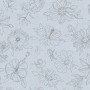 Ovale, graue d-c-fix Tischdecke Palmas 150x250 cm mit Blumenmuster.