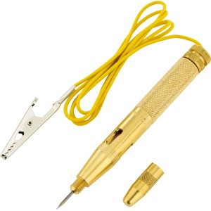 LUX Autolichtprüfer 6-24V mit gelbem Kabel und Krokodilklemme zur KFZ-Elektrik Prüfung.