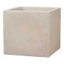 Quadratischer Scheurich Pflanzkübel C-Cube in Sand-Optik, 27x28,5x28,5 cm, für Garten & Balkon.