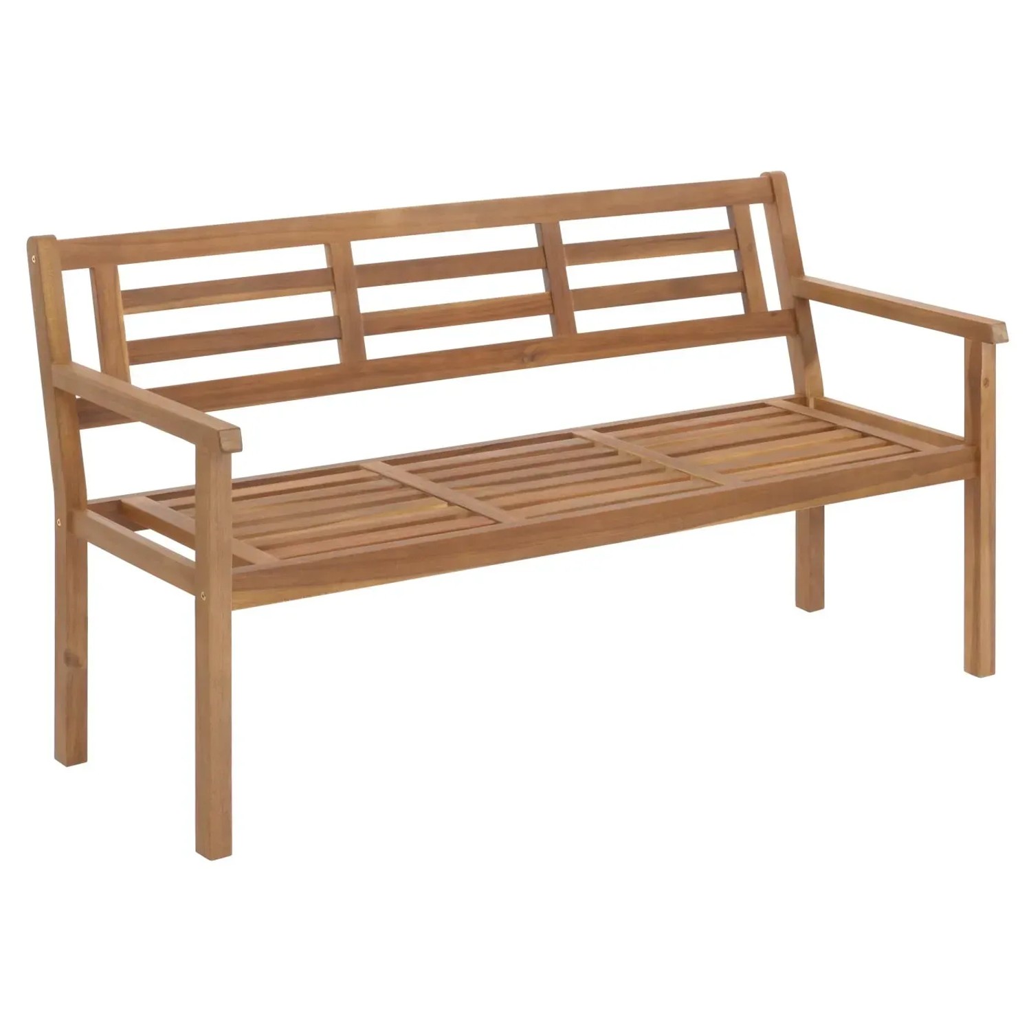 MCW Gartenbank N47 aus Akazienholz ohne Kissen, ideal für den Garten.