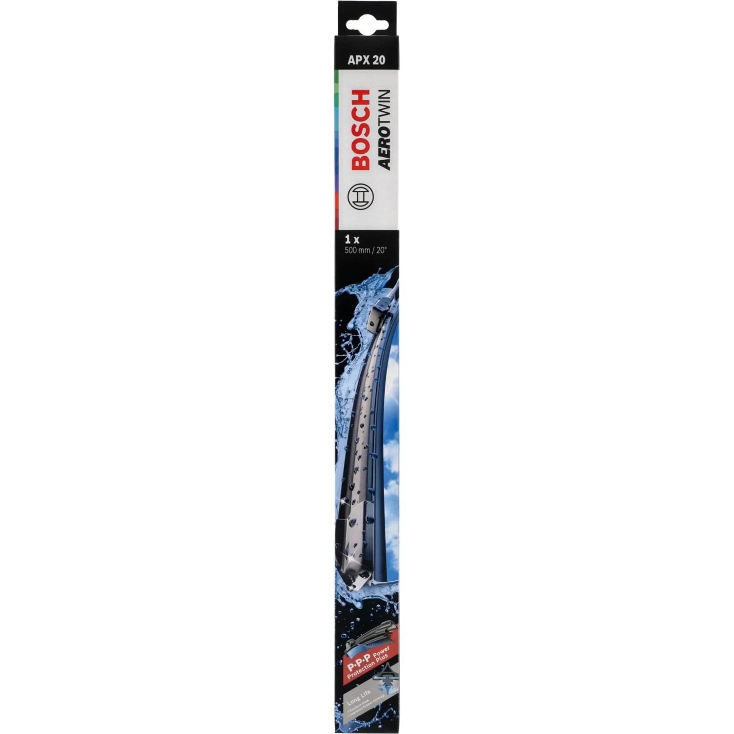 Bosch Aerotwin APX20 Wischblatt, 50cm, für klare Sicht beim Autofahren.