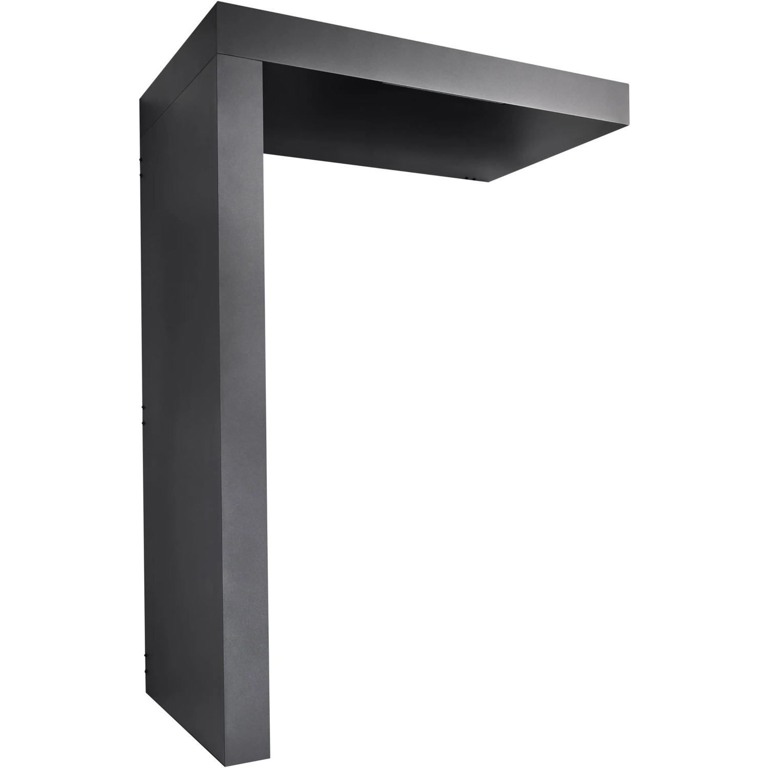 Gutta Rechteckvordach BS PLUS, Anthrazit, 160x90 cm, linke Seite. Modernes Haustürvordach mit LED.