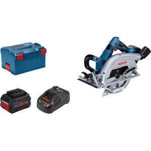 Bosch Professional GKS 18V-70 L Handkreissäge mit Akkus und L-Boxx.