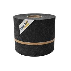 zaunzu Sichtschutz Vlies Rolle, schwarzgrau, 26m, für Doppelstabmattenzaun.