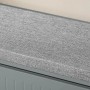 Graues Stoff-Sitzkissen der SoBuy Schuhbank. Bequeme Polsterung für Garderobenbank im Flur.